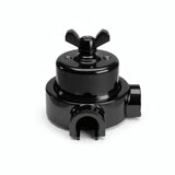 Kit conmutador de porcelana con tuerca de mariposa y base — Negro / Negro / 2 salidas