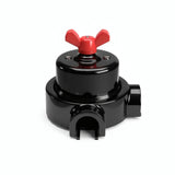 Kit conmutador de porcelana con tuerca de mariposa y base — Negro / Rojo / 2 salidas