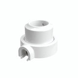 Kit toma de pared y base de porcelana — Francesa 2P+T 16 A / Blanco / 1 salida