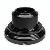 Kit toma de pared y base de porcelana — Francesa 2P+T 16 A / Negro / Plana Ø 100 mm