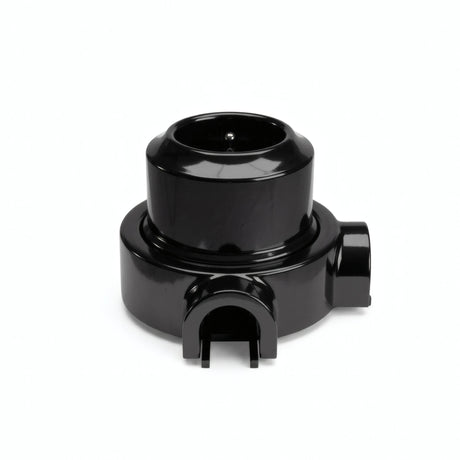 Kit toma de pared y base de porcelana — Francesa 2P+T 16 A / Negro / 2 salidas