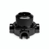 Kit toma de pared y base de porcelana — Francesa 2P+T 16 A / Negro / 3 salidas
