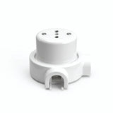 Kit toma de pared y base de porcelana — Italiana 2P+T 10/16 A / Blanco / 2 salidas