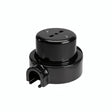 Kit toma de pared y base de porcelana — Italiana 2P+T 10/16 A / Negro / 1 salida