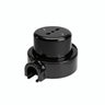 Kit toma de pared y base de porcelana — Italiana 2P+T 10/16 A / Negro / 1 salida