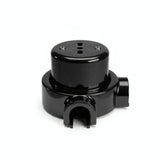 Kit toma de pared y base de porcelana — Italiana 2P+T 10/16 A / Negro / 2 salidas
