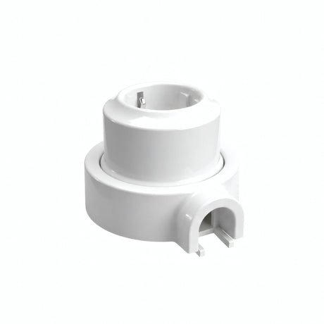 Kit toma de pared y base de porcelana — Schuko 2P+T 16 A / Blanco / 1 salida
