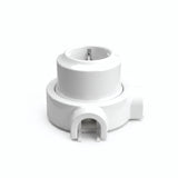 Kit toma de pared y base de porcelana — Schuko 2P+T 16 A / Blanco / 2 salidas