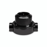 Kit toma de pared y base de porcelana — Schuko 2P+T 16 A / Negro / 2 salidas en línea