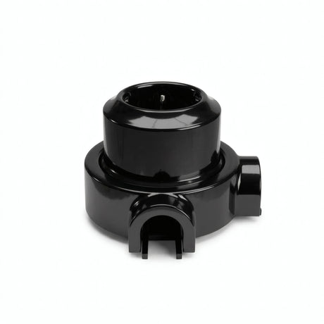 Kit toma de pared y base de porcelana — Schuko 2P+T 16 A / Negro / 2 salidas