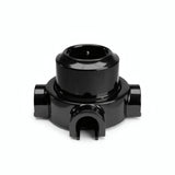 Kit toma de pared y base de porcelana — Schuko 2P+T 16 A / Negro / 3 salidas
