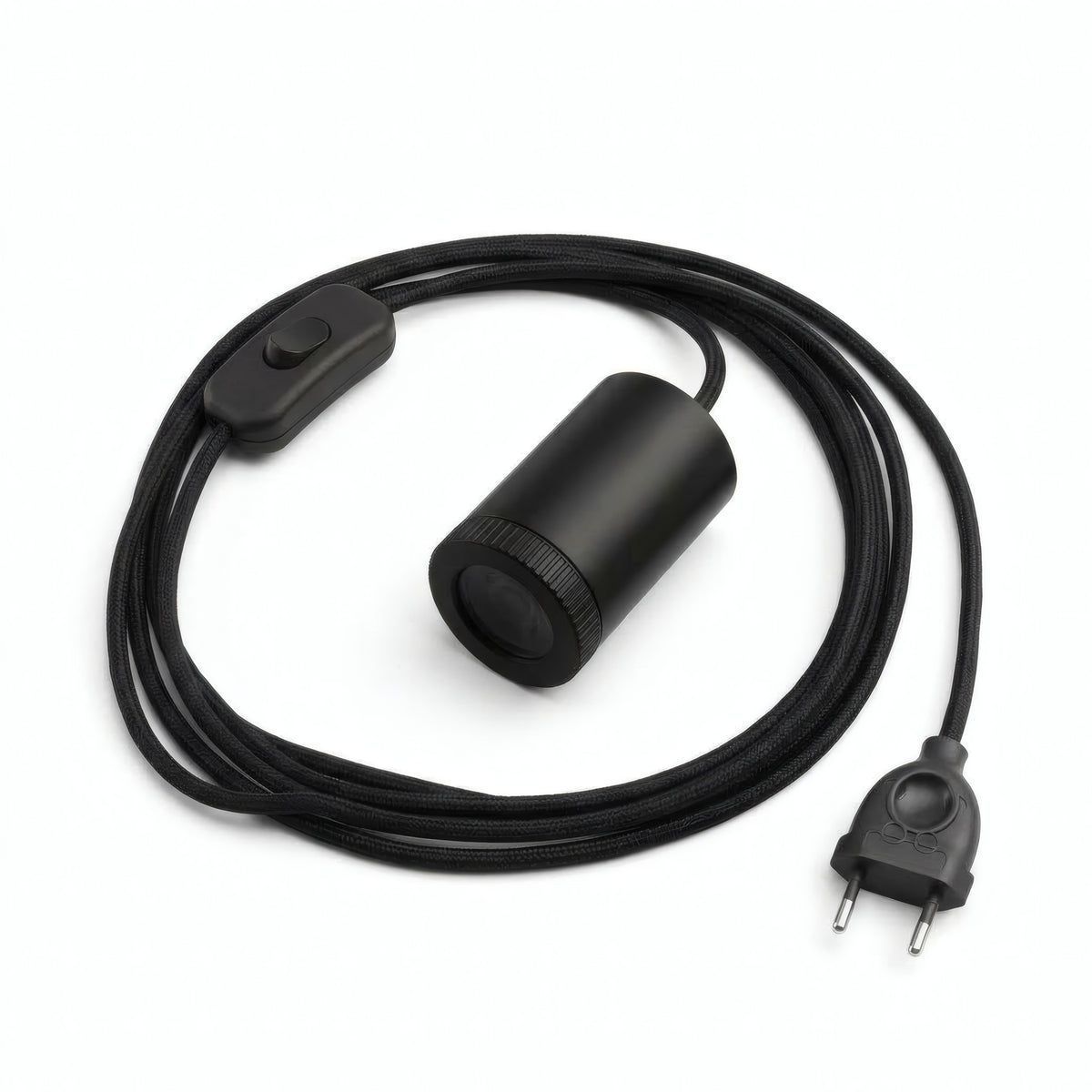 Mini foco GU10 enchufable, acabado negro