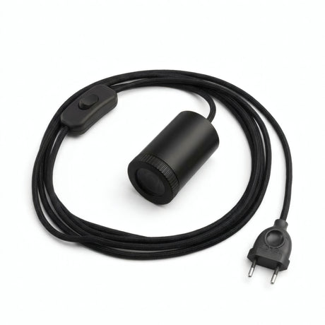 Mini foco GU10 enchufable, acabado negro