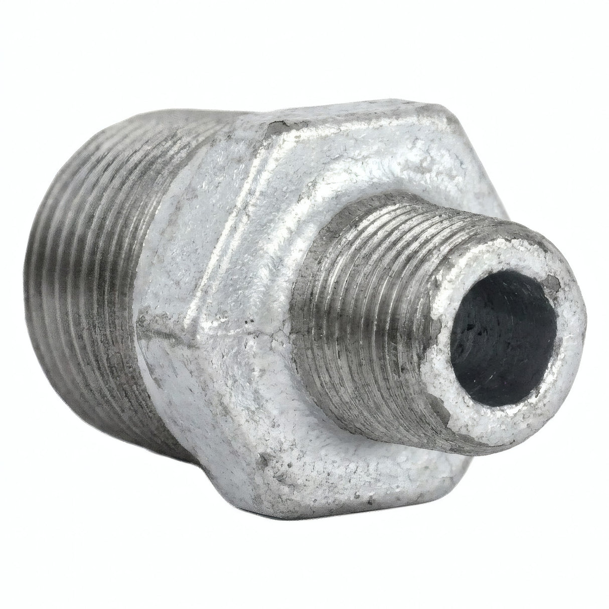 Nipple reductor de fundición galvanizada - foto de producto sobre fondo blanco 8