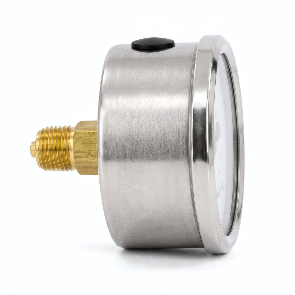 Manomètre axial inox à bain de silicone - photo produit fond blanc 4