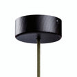 Mini florón cilíndrico de madera, Ø 88 mm — 1 orificio central / Efecto wengué