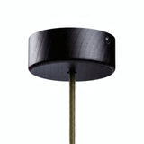 Mini florón cilíndrico de madera, Ø 88 mm — 1 orificio central / Efecto wengué