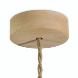 Mini florón cilíndrico de madera, Ø 88 mm — 1 orificio central / Natural