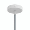 Mini florón cilíndrico de metal, Ø 83 mm — 1 orificio central / Cónico de termoplástico / Blanco mate