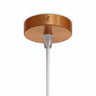 Mini florón cilíndrico de metal, Ø 83 mm — 1 orificio central / Cónico de termoplástico / Cobre satinado