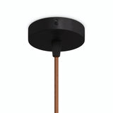 Mini florón cilíndrico de metal, Ø 83 mm — 1 orificio central / Cónico de termoplástico / Negro