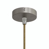 Mini florón cilíndrico de metal, Ø 83 mm — 1 orificio central / Cónico de termoplástico / Titanio satinado