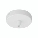 Mini florón cilíndrico de metal, Ø 83 mm — 1 orificio central / Cilíndrico de metal / Blanco mate