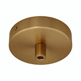 Mini florón cilíndrico de metal, Ø 83 mm — 1 orificio central / Cilíndrico de metal / Bronce satinado