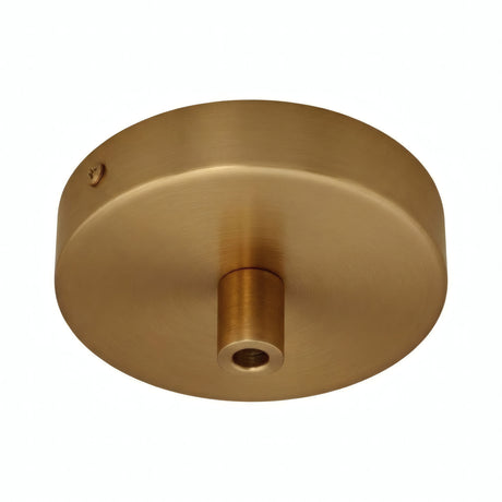 Mini florón cilíndrico de metal, Ø 83 mm — 1 orificio central / Cilíndrico de metal / Bronce satinado