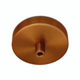 Mini florón cilíndrico de metal, Ø 83 mm — 1 orificio central / Cilíndrico de metal / Cobre satinado