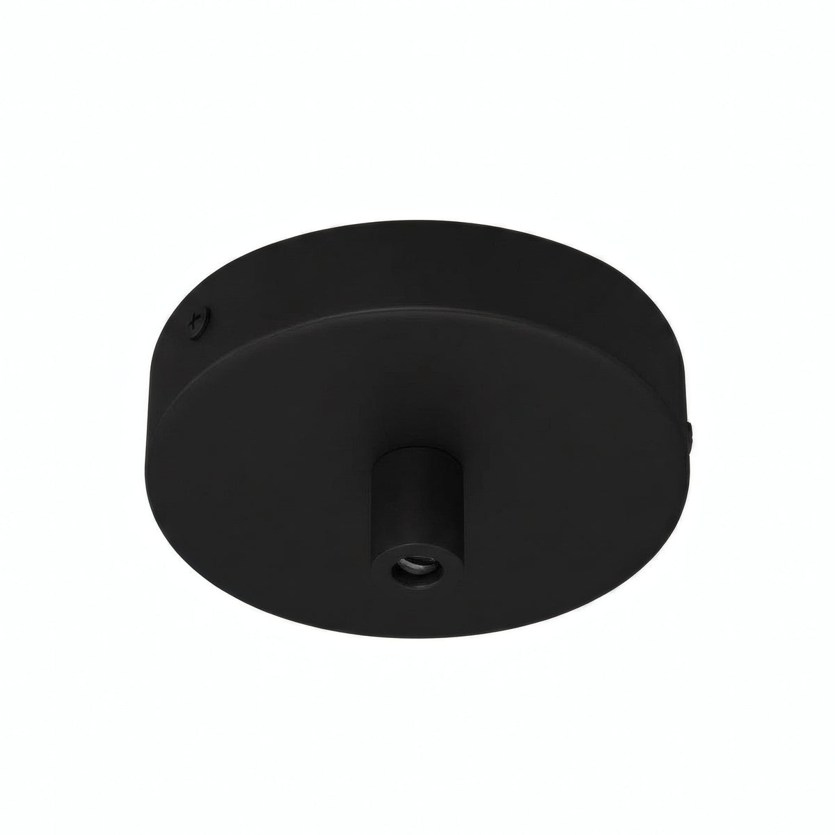 Mini florón cilíndrico de metal, Ø 83 mm — 1 orificio central / Cilíndrico de metal / Negro