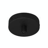 Mini florón cilíndrico de metal, Ø 83 mm — 1 orificio central / Cilíndrico de metal / Negro