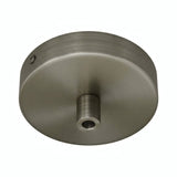 Mini florón cilíndrico de metal, Ø 83 mm — 1 orificio central / Cilíndrico de metal / Titanio satinado
