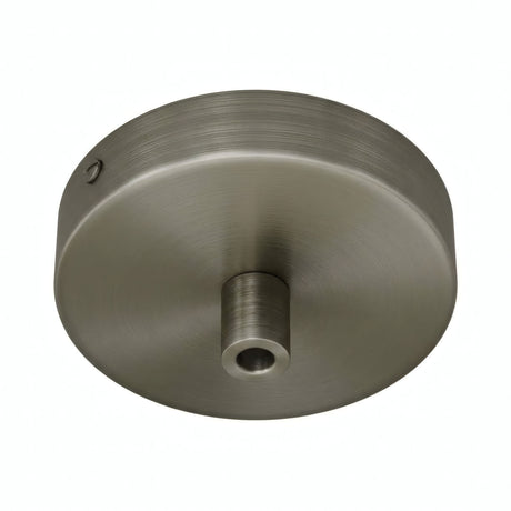 Mini florón cilíndrico de metal, Ø 83 mm — 1 orificio central / Cilíndrico de metal / Titanio satinado