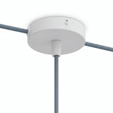 Mini florón cilíndrico de metal, Ø 83 mm — 1 orificio central y 2 laterales / Cónico de termoplástico / Blanco mate