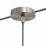 Mini florón cilíndrico de metal, Ø 83 mm — 1 orificio central y 2 laterales / Cónico de termoplástico / Titanio satinado