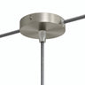 Mini florón cilíndrico de metal, Ø 83 mm — 1 orificio central y 2 laterales / Cónico de termoplástico / Titanio satinado