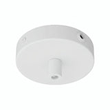 Mini florón cilíndrico de metal, Ø 83 mm — 1 orificio central y 2 laterales / Cilíndrico de metal / Blanco mate