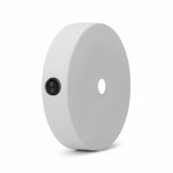 Mini florón cilíndrico de metal con interruptor, Ø 83 mm — Blanco mate