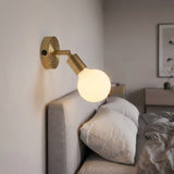 Mini florón cilíndrico de metal con interruptor, Ø 83 mm — Bronce satinado