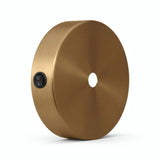 Mini florón cilíndrico de metal con interruptor, Ø 83 mm — Bronce satinado