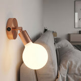 Mini florón cilíndrico de metal con interruptor, Ø 83 mm — Cobre satinado