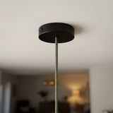 Mini florón cilíndrico de metal con interruptor, Ø 83 mm — Negro