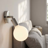 Mini florón cilíndrico de metal con interruptor, Ø 83 mm — Titanio satinado