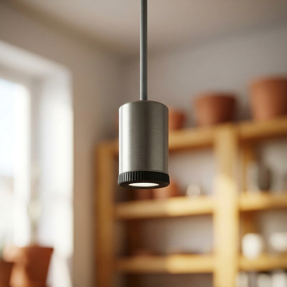 Mini foco LED de metal Mini GU10 — Titanio satinado