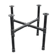 Base de mesa de centro, patas en cruz, hierro fundido y acero Ø 34 mm, 66 × 66 cm, altura 52 cm