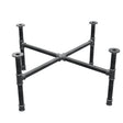 Base de mesa de centro, patas en cruz, hierro fundido y acero Ø 34 mm, 96 × 96 cm, altura 42 cm