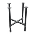 Base de mesa de comedor, patas en cruz, hierro fundido y acero Ø 42 mm, 71 × 71 cm, altura 74 cm