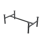 Base de mesa de centro, estructura en H, hierro fundido y acero Ø 34 mm, 102 × 56 cm, altura 32 cm
