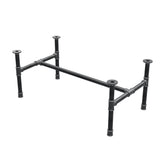 Base de mesa de centro, estructura en H, hierro fundido y acero Ø 34 mm, 102 × 56 cm, altura 42 cm